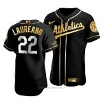 Maglia Baseball Uomo Oakland Athletics Ramon Laureano Golden Edition Autentico Nero