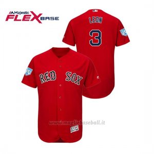 Maglia Baseball Uomo Boston Red Sox Sandy Leon 2019 Entrenamiento De Primavera Flex Base Rosso
