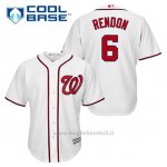 Maglia Baseball Uomo Washington Nationals Anthony Rendon 6 Bianco 1ªCool Base