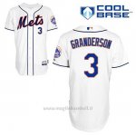 Maglia Baseball Uomo New York Mets Curtis Granderson 3 Bianco Alterner Cool Base