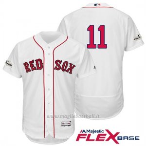 Maglia Baseball Uomo Boston Red Sox 2017 Postseason Rafael Devers Bianco Flex Base