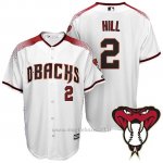 Maglia Baseball Uomo Arizona Diamondbacks 2 Aaron Hill 1ªBianco