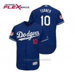 Maglia Baseball Uomo Los Angeles Dodgers Justin Turner Flex Base Entrenamiento De Primavera 2019 Blu