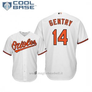 Maglia Baseball Uomo Baltimore Orioles Craig Gentry Cool Base Majestic 1ªBianco