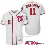 Maglia Baseball Uomo Washington Nationals 2017 Postseason Ryan Zimmerman Bianco Flex Base