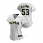 Maglia Baseball Donna Milwaukee Brewers Brandon Woodruff 2020 Replica Alternato Bianco
