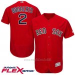 Maglia Baseball Uomo Boston Red Sox 2 Xander Bogaerts Rosso Flex Base Autentico Collezione Giocatore