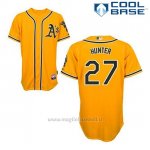 Maglia Baseball Uomo Oakland Athletics Catfish Hunter 27 Or Alterner Cool Base