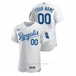 Maglia Baseball Uomo Kansas City Royals Personalizzate Autentico Bianco