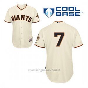 Maglia Baseball Uomo San Francisco Giants Gregor Bianco 7 Crema 1ªCool Base