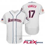 Maglia Baseball Uomo Seattle Mariners 2017 Estrellas y Rayas Mitch Haniger Bianco Flex Base