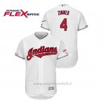 Maglia Baseball Uomo Cleveland Indians Bradley Zimmer 150th Aniversario Patch 2019 All Star Game Flex Base Bianco