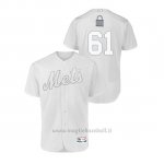 Maglia Baseball Uomo New Y Ork Mets Walter Lockett 2019 Players Weekend Autentico Bianco