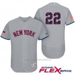 Maglia Baseball Uomo New York Yankees 2017 Estrellas y Rayas Jacoby Ellsbury Grigio Flex Base