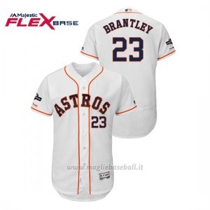 Maglia Baseball Uomo Houston Astros 23 Michael Brantley 2019 Postseason Flex Base Bianco