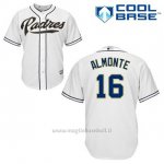 Maglia Baseball Uomo San Diego Padres Abraham Almonte 16 Bianco 1ªCool Base