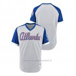 Maglia Baseball Hombre Atlanta Braves 1979 Turn Back The Clock Autentico Grigio Blu