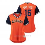 Maglia Baseball Donna Houston Astros Brian Mccann 2018 Llws Players Weekend Uno Seis Orange
