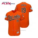 Maglia Baseball Uomo Baltimore Orioles Chris Davis Flex Base Entrenamiento De Primavera 2019 Arancione