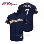 Maglia Baseball Uomo Milwaukee Brewers Eric Thames Flex Base Entrenamiento De Primavera 2019 Blu