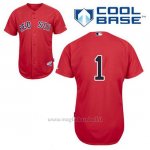 Maglia Baseball Uomo Boston Red Sox 1 Bobby Doerr Rosso Alterner Cool Base