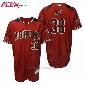 Maglia Baseball Uomo Arizona Diamondbacks 38 Robbie Ray Rosso Nero Alterner 20 Anniversario Flex Base