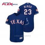 Maglia Baseball Uomo Texas Rangers Mike Minor Flex Base Entrenamiento De Primavera 2019 Blu