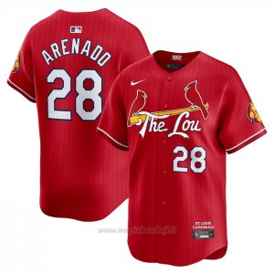 Maglia Baseball Uomo St. Louis Cardinals Nolan Arenado 2024 City Connect Limited Rosso