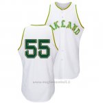 Maglia Baseball Uomo Oakland Athletics Sean Manaea Throwback 1968 Bianco