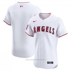 Maglia Baseball Uomo Los Angeles Angels Home Elite Bianco