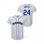 Maglia Baseball Bambino Seattle Mariners Ken Griffey Jr. Cooperstown Collection Primera Bianco