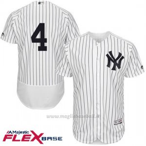 Maglia Baseball Uomo New York Yankees Lou Gehrig Majestic Autentico Collezione Flex Base Bianco