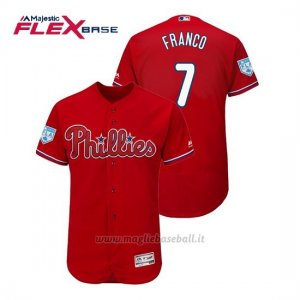 Maglia Baseball Uomo Philadelphia Phillies Maikel Franco Flex Base Entrenamiento De Primavera 2019 Rosso