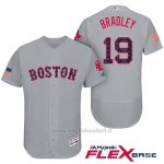 Maglia Baseball Uomo Boston Red Sox 2017 Estrellas y Rayas 19 Jackie Bradley Jr. Grigio Flex Base