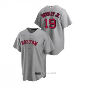 Maglia Baseball Uomo Boston Red Sox Jackie Bradley Jr. Replica Road Grigio
