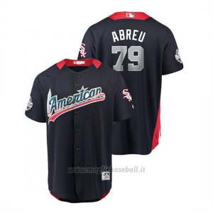 Maglia Baseball Uomo All Star Game Chicago White Sox Jose Abreu 2018 1ªRun Derby American League Blu
