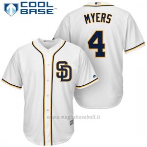 Maglia Baseball Uomo San Diego Padres Wil Myers Bianco Cool Base Giocatore