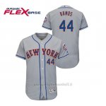 Maglia Baseball Uomo New York Mets A.j. Ramos 150th Aniversario Patch Autentico Flex Base Grigio