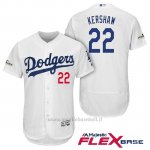Maglia Baseball Uomo Los Angeles Dodgers 2017 Postseason Clayton Kershaw Bianco Flex Base