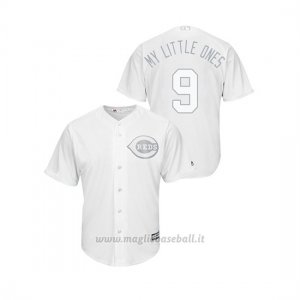 Maglia Baseball Hombre Cincinnati Reds 9 Jose Peraza 2019 Players Weekend My Little Ones Replica Bianco