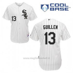 Maglia Baseball Uomo Chicago White Sox Ozzie Guillen 13 Bianco 1ªCool Base
