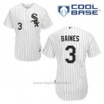 Maglia Baseball Uomo Chicago White Sox Harold Baines 3 Bianco 1ªCool Base