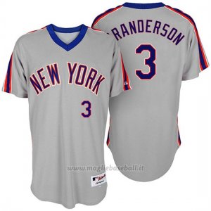 Maglia Baseball Uomo New York Mets New York Met Curtis Granderson Turn Back The Clock Grigio