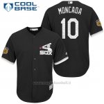 Maglia Baseball Uomo Chicago White Sox Yoan Moncada Nero 2017 Allenamento Primaverile Cool Base