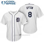 Maglia Baseball Uomo Detroit Tigers 2017 Estrellas y Rayas Justin Upton Bianco Cool Base