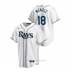 Maglia Baseball Uomo Tampa Bay Rays Joey Wendle Replica Primera Bianco