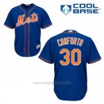 Maglia Baseball Uomo New York Mets Michael Conforto 30 Blu Alterner 1ªCool Base