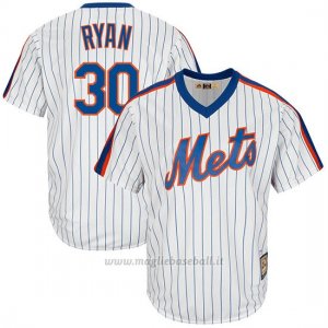 Maglia Baseball Uomo New York Mets Nolan Ryan Bianco Cooperstown Collezione