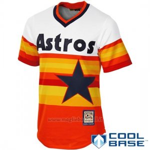 Maglia Baseball Uomo Houston Astros Arancione Alterner Cooperstown Cool Base