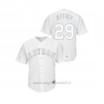 Maglia Baseball Hombre Houston Astros 29 Joe Biagini 2019 Players Weekend Jeffrey Replica Bianco